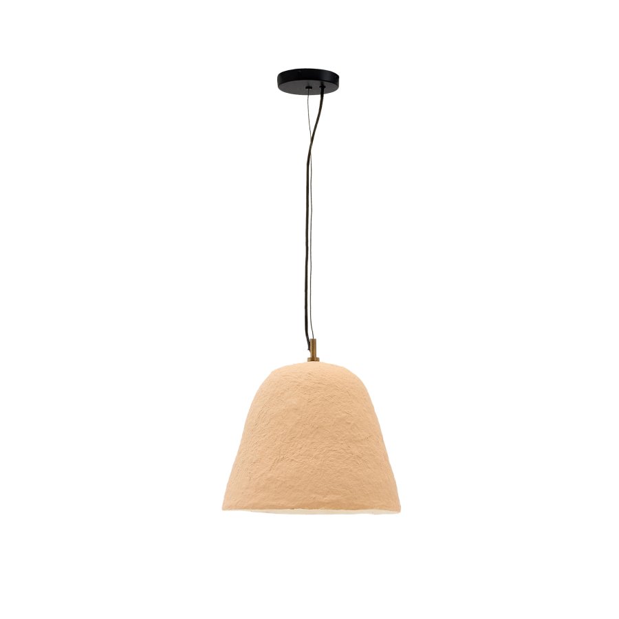 KAVE HOME Lisora loftslampe i beige papmaché Ã˜25cm