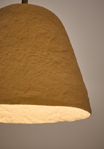 KAVE HOME Lisora loftslampe i beige papmaché Ã˜25cm