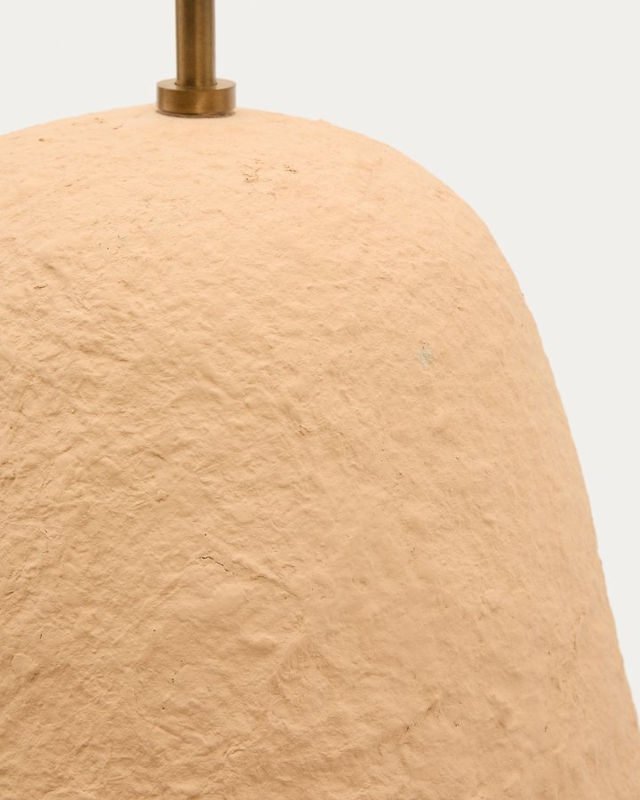KAVE HOME Lisora loftslampe i beige papmaché Ã˜25cm