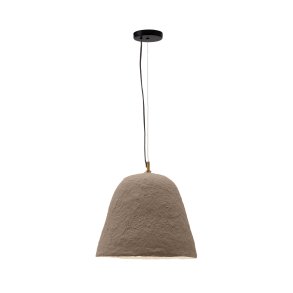 KAVE HOME Lisora loftslampe i brun papmaché Ã˜35cm