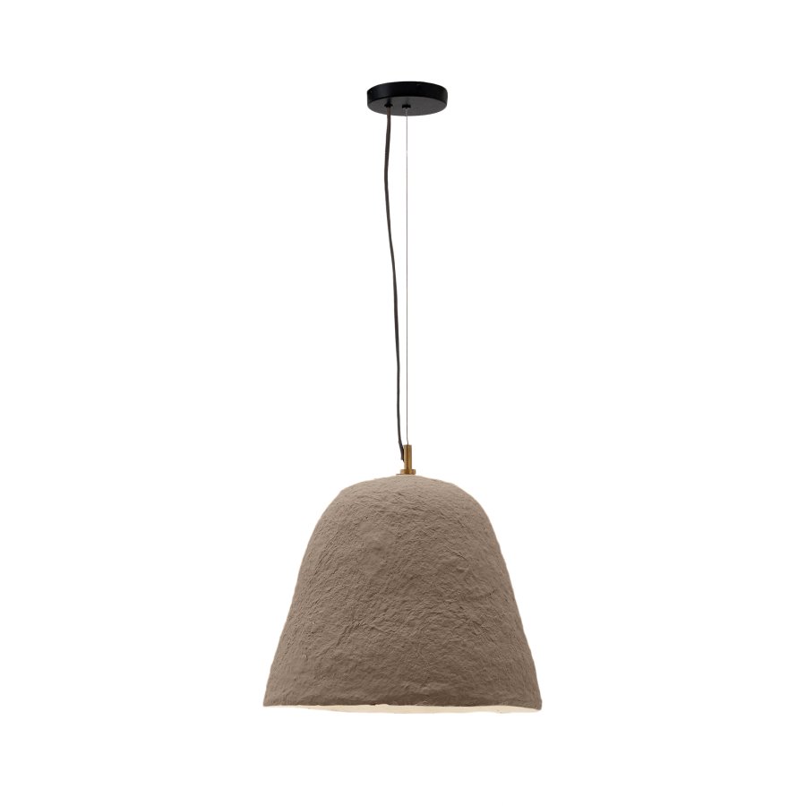 KAVE HOME Lisora loftslampe i brun papmaché Ã˜35cm