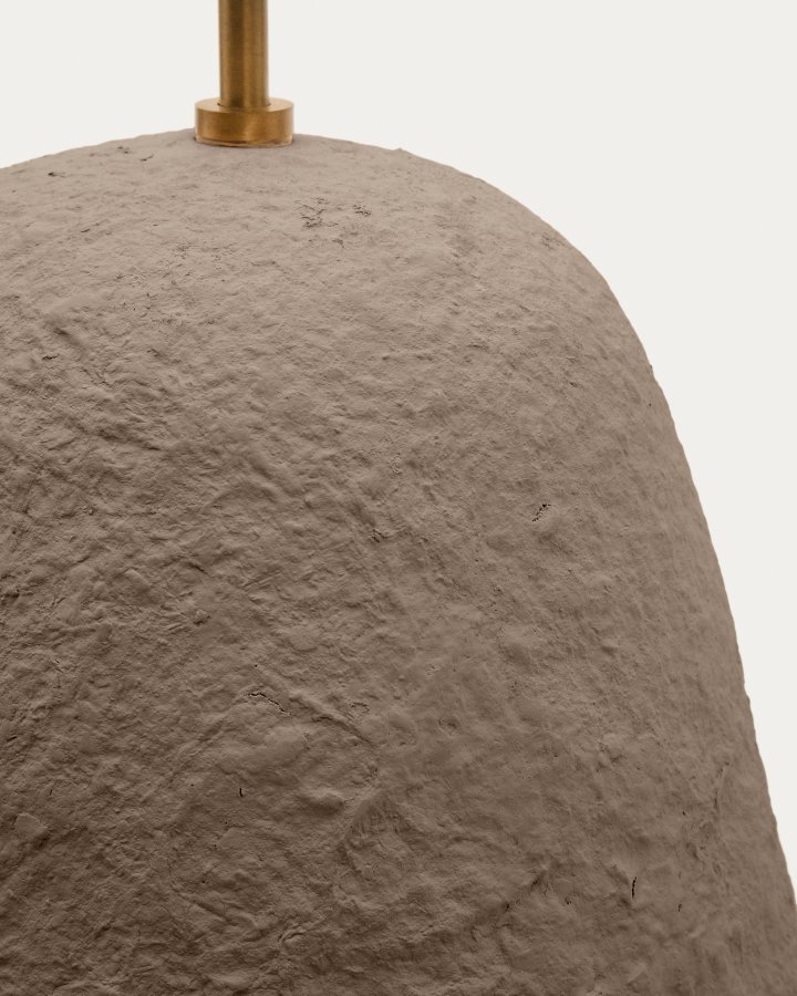 KAVE HOME Lisora loftslampe i brun papmaché Ã˜35cm