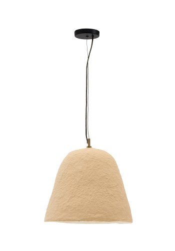 KAVE HOME Lisora loftslampe i beige papmaché Ã˜35cm