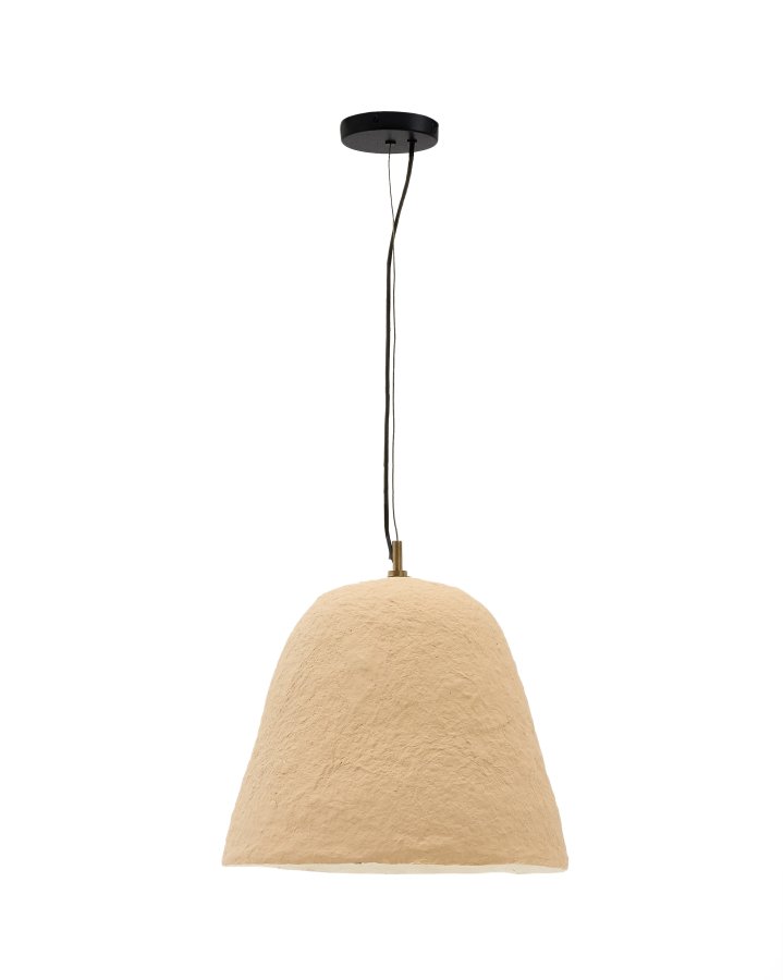 KAVE HOME Lisora loftslampe i beige papmaché Ã˜35cm