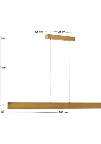 KAVE HOME Boadella loftlampe - guld aluminium