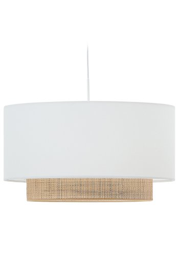 KAVE HOME Erna loftslampeskrm i bambus i naturlig og hvid finish  60 cm