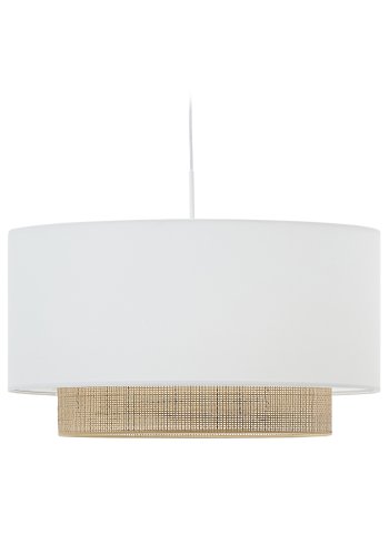 KAVE HOME Erna loftslampeskrm i bambus i naturlig og hvid finish  60 cm