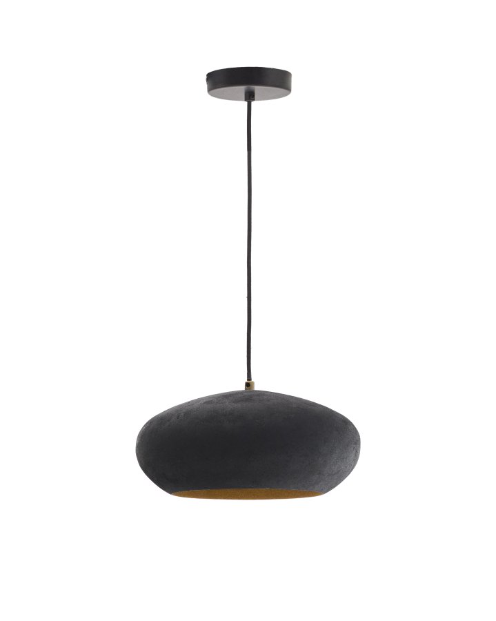 KAVE HOME Inda metalloftslampe i sort finish, 30 cm