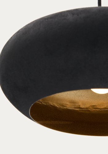 KAVE HOME Inda metalloftslampe i sort finish, 30 cm