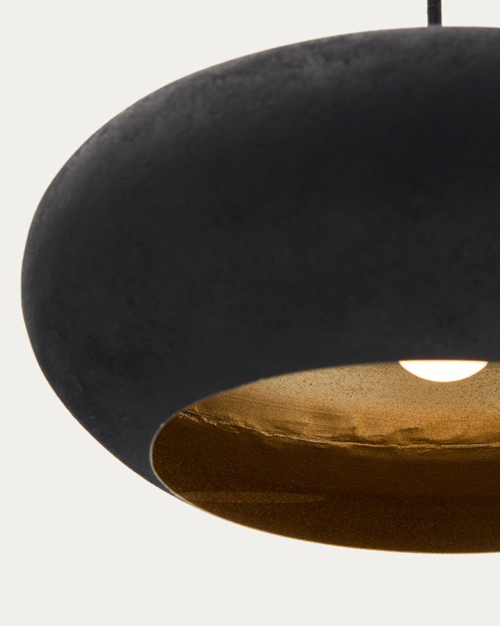 KAVE HOME Inda metalloftslampe i sort finish, 30 cm