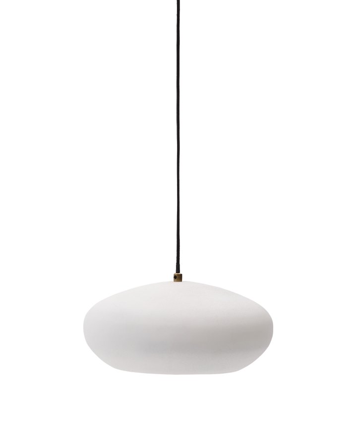 KAVE HOME Inda metalloftslampe i hvid finish, 30 cm