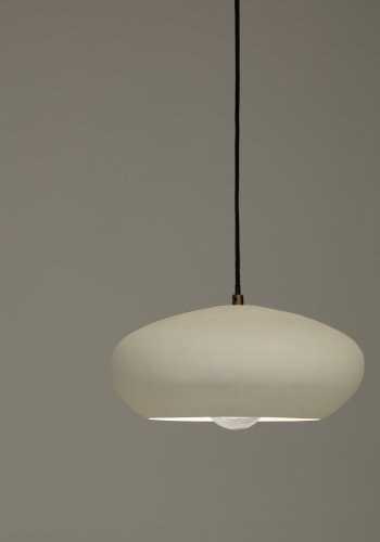 KAVE HOME Inda metalloftslampe i hvid finish, 30 cm