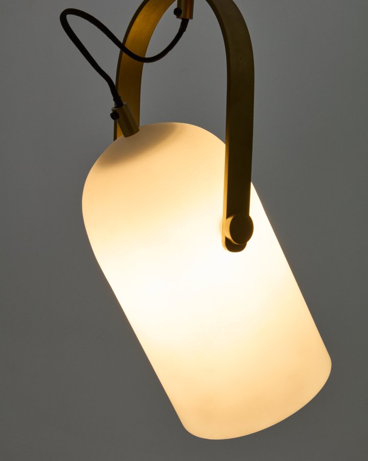 KAVE HOME Reisy loftslampe af glaseret glas, Ã˜14 cm