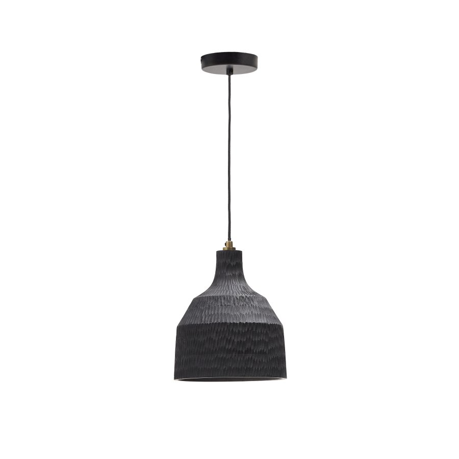 KAVE HOME Amire loftlampe, rund - sort tr (21)