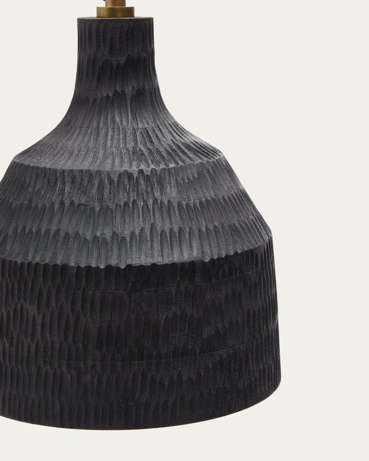 KAVE HOME Amire loftlampe, rund - sort tr (21)