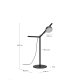 KAVE HOME Orey sort metal bordlampe med multi-position spotlight