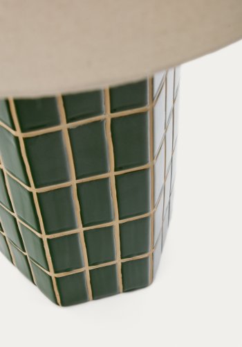 KAVE HOME Rue grn keramisk bordlampe
