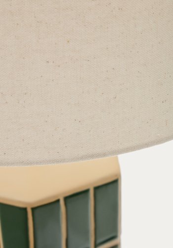 KAVE HOME Rue grn keramisk bordlampe