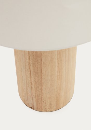 KAVE HOME Marga gulvlampe i massivt tr med naturlig finish