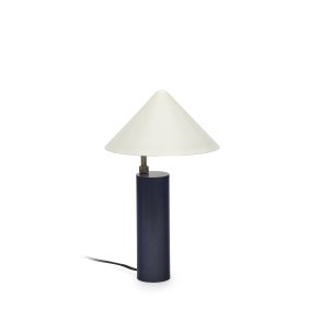 KAVE HOME Shiva bordlampe - hvid og bl jern