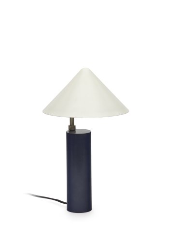 KAVE HOME Shiva bordlampe - hvid og bl jern