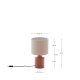 KAVE HOME Daeli keramisk bordlampe med orange finish og beige bomuld
