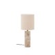 KAVE HOME Raze bordlampe i beige marmor med en beige skrm i hr