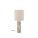 KAVE HOME Raze bordlampe i beige marmor med en beige skrm i hr