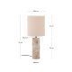 KAVE HOME Raze bordlampe i beige marmor med en beige skrm i hr