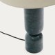 KAVE HOME Vex bordlampe i grn marmor med en gr hrskrm