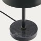 KAVE HOME Calina bordlampe - grn metal og sort marmor