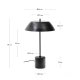 KAVE HOME Sayra bordlampe lavet af sort marmor og metal i sortmalet finish