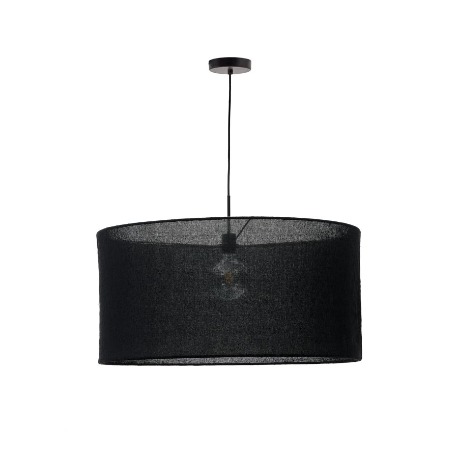 KAVE HOME Mariela loftslampeskrm i hr i sort finish  80 x 40 cm