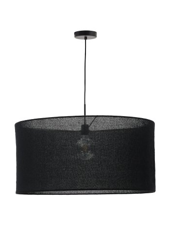 KAVE HOME Mariela loftslampeskrm i hr i sort finish  80 x 40 cm