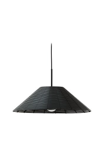 KAVE HOME Saranella sort syntetisk rattan loftlampeskrm  50 cm