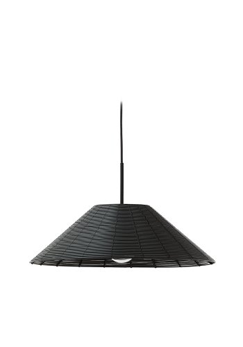 KAVE HOME Saranella sort syntetisk rattan loftlampeskrm  50 cm