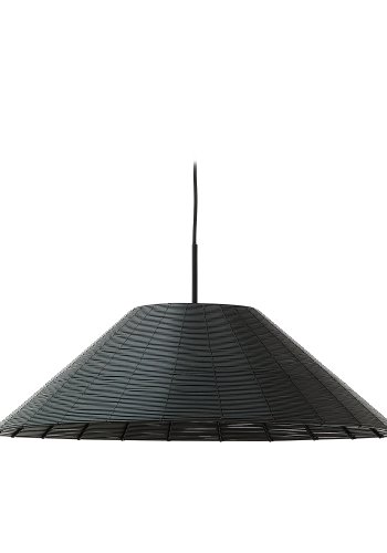 KAVE HOME Saranella sort syntetisk rattan loftslampeskrm 70 cm