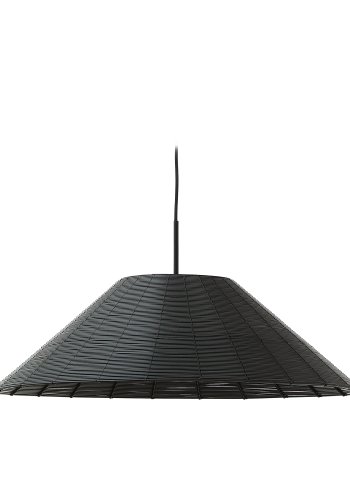KAVE HOME Saranella sort syntetisk rattan loftslampeskrm 70 cm