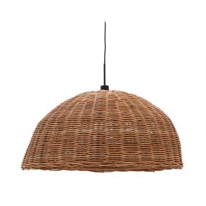 KAVE HOME Jornets loftlampeskrm i rattan i naturlig finish  80 cm