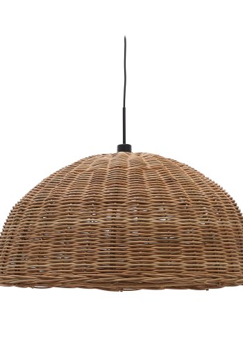 KAVE HOME Jornets loftlampeskrm i rattan i naturlig finish  80 cm