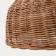 KAVE HOME Jornets loftlampeskrm i rattan i naturlig finish  80 cm