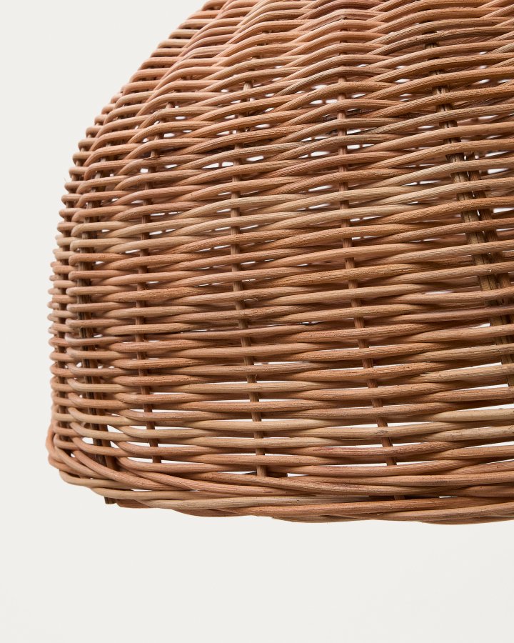 KAVE HOME Jornets loftlampeskrm i rattan i naturlig finish  80 cm