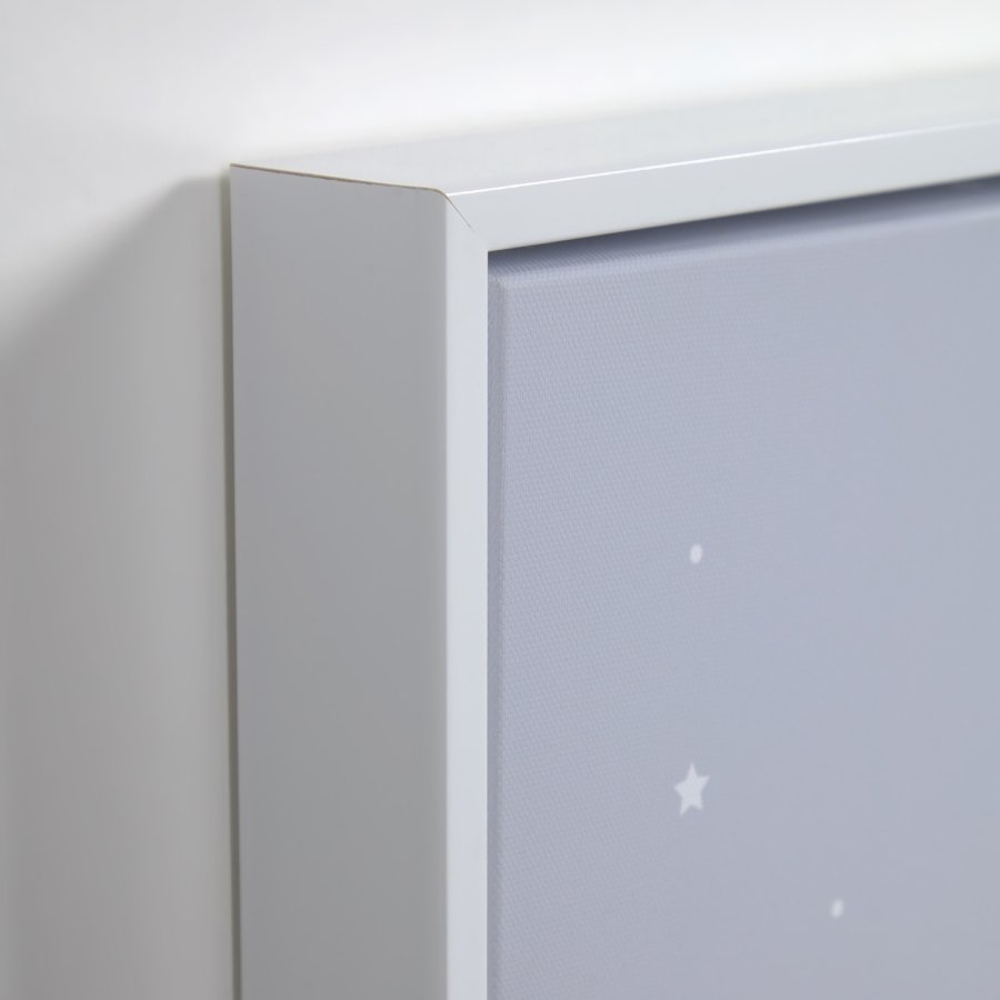 KAVE HOME Ludmila billede - gr kanvas og MDF (st af 2)