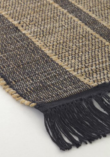 KAVE HOME Brunilda gulvtppe - brun/sort sgrs/uld/bomuld (200x300)