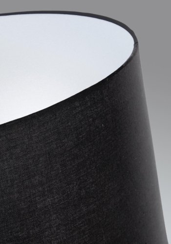 KAVE HOME Ikia gulvlampe - sort bomuld/polyester og sort metal
