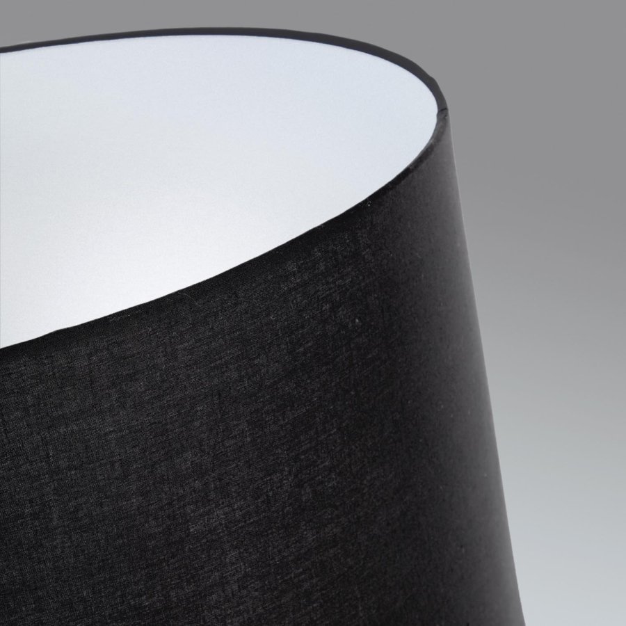 KAVE HOME Ikia gulvlampe - sort bomuld/polyester og sort metal
