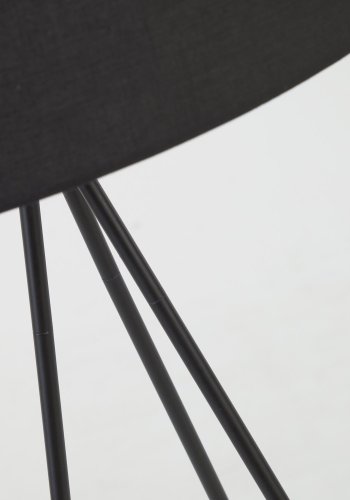 KAVE HOME Ikia gulvlampe - sort bomuld/polyester og sort metal