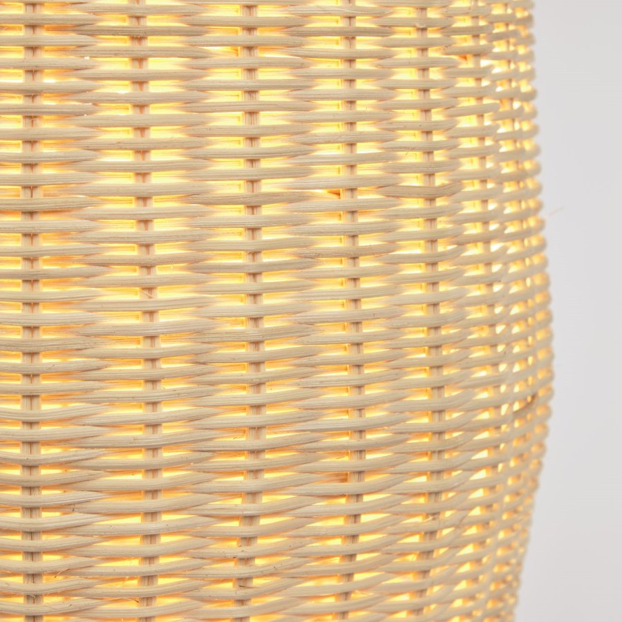 KAVE HOME Kamaria bordlampe - natur rattan og metal