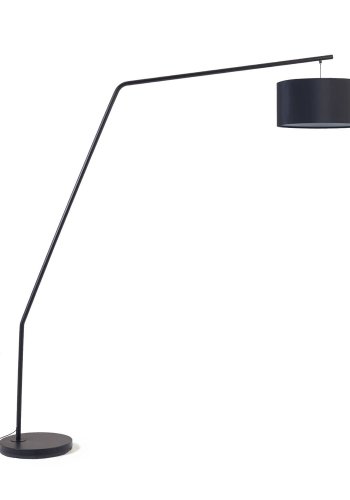 KAVE HOME Ciana gulvlampe - sort bomuld/plast/metal