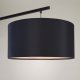 KAVE HOME Ciana gulvlampe - sort bomuld/plast/metal